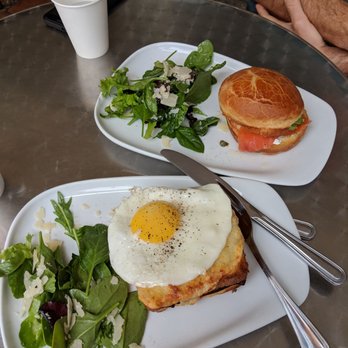 Bree'osh - Montecito - Croque madam and cured salmon/avocado sandwich. - Coffee & Tea Near Me - Santa Barbara, California
