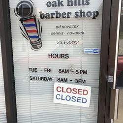 Oak Hills Barber Shop - Hours.