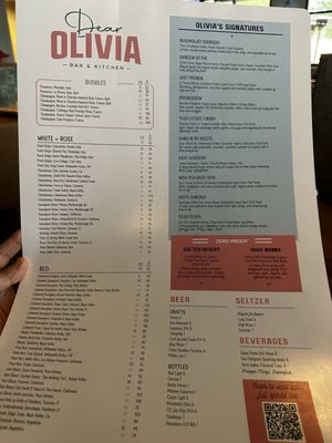 Menu photo 3 Dear Olivia Bar & Kitchen Parkland, FL Menu photo 3 Dear Olivia Bar & Kitchen Parkland, FL