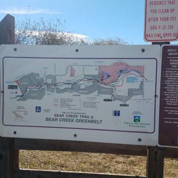 Bear Creek Trail - "you are here" trail map before giant mountain climb - Mountain Biking Near Me - Denver, Colorado
