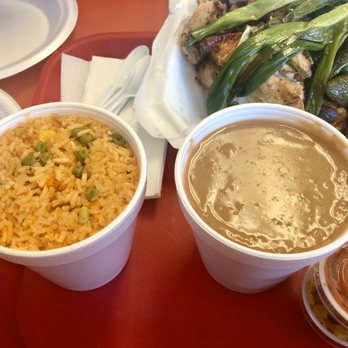 Rico Pollo - a plate of rice and a bowl of soup - Mexican Near Me - Denver, Colorado Rico Pollo - a plate of rice and a bowl of soup - Mexican Near Me - Denver, Colorado