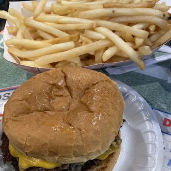 Riverside Lunch - Double Cheeseburger + Basket of Fries - Burgers Near Me - Charlottesville, Virginia