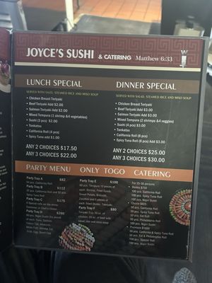 Menu photo 7 Joyce's Sushi Palm Springs, CA