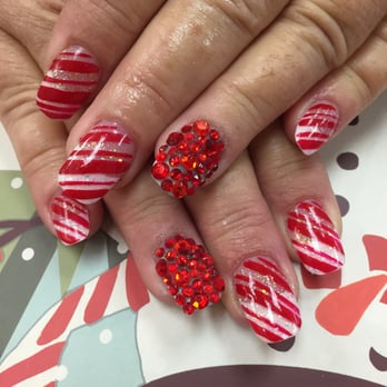 Love Nails - My candy cane nails. - Nail Technicians Near Me - Chino, California Love Nails - My candy cane nails. - Nail Technicians Near Me - Chino, California