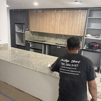 Prestige Stone Shop - Made sure everything was left clean - Countertop Installation Near Me - Hialeah, Florida