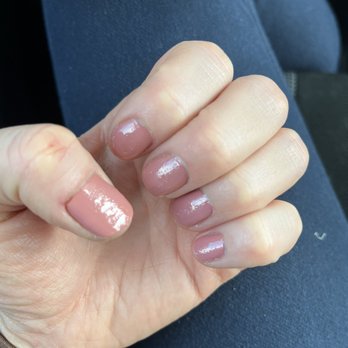 Nobu Nail Bar - Other hand several hours later - note rippling and bubbles from thick polish - Nail Technicians Near Me - Louisville, Kentucky Nobu Nail Bar - Other hand several hours later - note rippling and bubbles from thick polish - Nail Technicians Near Me - Louisville, Kentucky