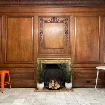 The Roaming Biscuit - a fireplace in a wood paneled room - Sandwiches Near Me - Cleveland, Ohio The Roaming Biscuit - a fireplace in a wood paneled room - Sandwiches Near Me - Cleveland, Ohio