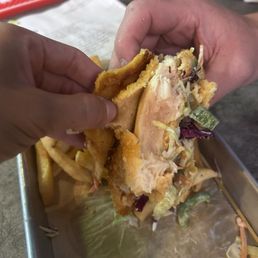 Raw chicken sandwich Raw chicken sandwich