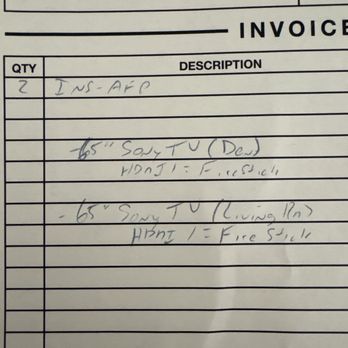 Wright AV - The invoice. - Home Theatre Installation Near Me Wright AV - The invoice. - Home Theatre Installation Near Me