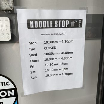 Noodle Stop - New hours - Noodles Near Me - San Francisco, California Noodle Stop - New hours - Noodles Near Me - San Francisco, California