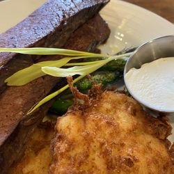 Rainmakers Resort and Club - Brisket w potato latke and vegetable of the day