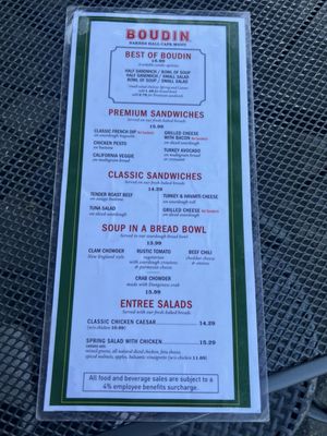 Menu photo 7 Boudin Bakery Cafe San Francisco, CA Menu photo 7 Boudin Bakery Cafe San Francisco, CA