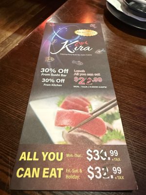 Menu photo 1 Kira sushi Ronkonkoma, NY Menu photo 1 Kira sushi Ronkonkoma, NY