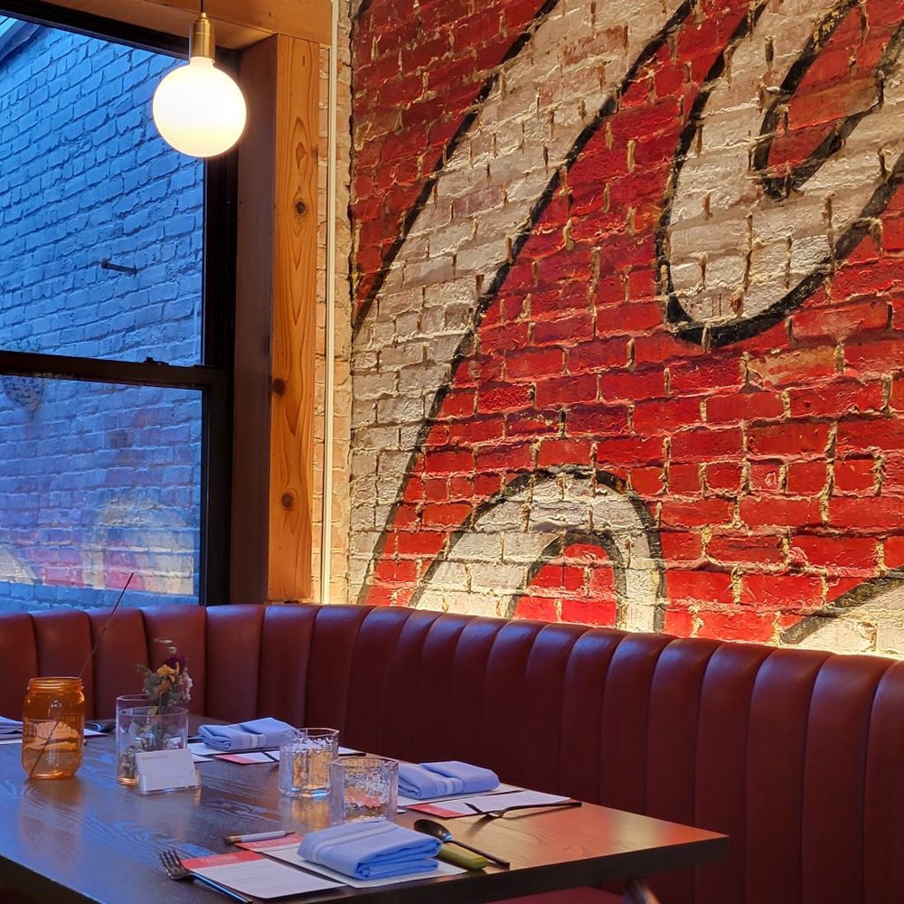 Cynthia - Colourful murals and warm brick interior - New American Near Me - Washington, DC, District of Columbia Cynthia - Colourful murals and warm brick interior - New American Near Me - Washington, DC, District of Columbia