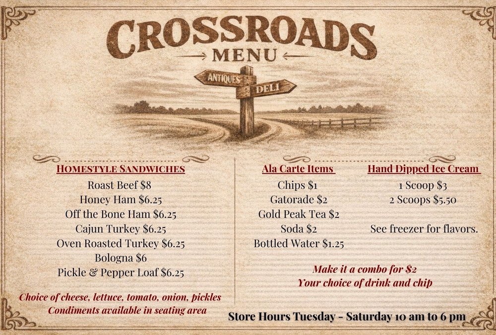 Crossroads Antique & Deli Logo