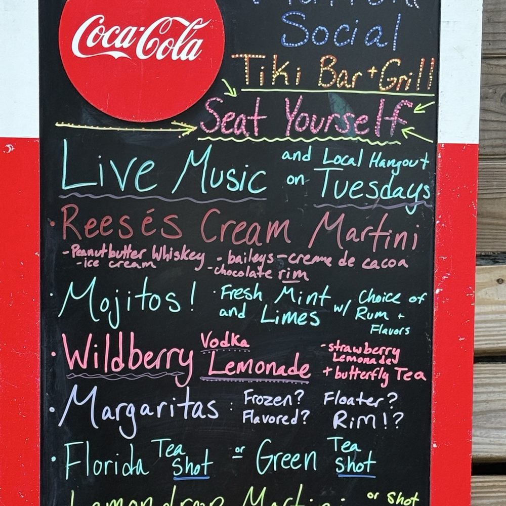 Waterfront Social - Happy Hour at the Tiki Bar - Bars Near Me - Crystal River, Florida Waterfront Social - Happy Hour at the Tiki Bar - Bars Near Me - Crystal River, Florida
