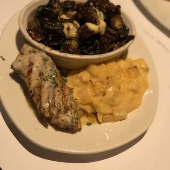 Bonefish Grill - Alaskan Sea bass, Brussels sprouts, and Potatoes Au Gratin - Seafood Near Me - Mobile, Alabama Bonefish Grill - Alaskan Sea bass, Brussels sprouts, and Potatoes Au Gratin - Seafood Near Me - Mobile, Alabama