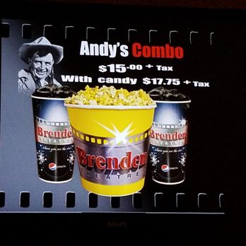 Brenden Theaters - Andy's Combo - 2 large drinks a d bucket of popcorn. One refill on each! - Cinema Near Me - Kingman, Arizona Brenden Theaters - Andy's Combo - 2 large drinks a d bucket of popcorn. One refill on each! - Cinema Near Me - Kingman, Arizona