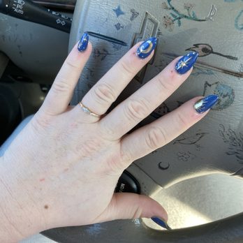 Beverly Hills Nails - Short GelX with astronomical chrome designs - Nail Salons Near Me - Flowood, Mississippi Beverly Hills Nails - Short GelX with astronomical chrome designs - Nail Salons Near Me - Flowood, Mississippi