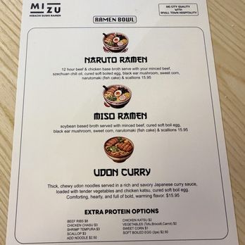 Mizu - Ramen menu - Sushi Bars Near Me - O'Fallon, Missouri Mizu - Ramen menu - Sushi Bars Near Me - O'Fallon, Missouri