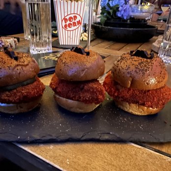 The Green Room - FLAMIN- CHICKEN SLIDERS - Cocktail Bars Near Me - Burbank, California