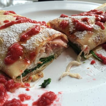 TASI Bites & Blends - Monte Cristo crêpe (served whole, but I cut it open for the picture) - Juice Bars & Smoothies Near Me - Mount Pleasant, South Carolina
