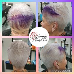 Sammy's Sassy Hair - Adding a bright touch of purple is so much fun