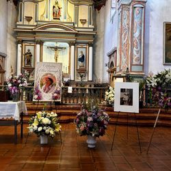 Memorial flowers.