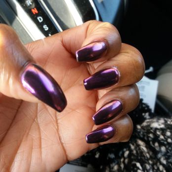 V Spa & Nail Studio - Bday nails! Purple chrome - Day Spas Near Me - Waldorf, Maryland