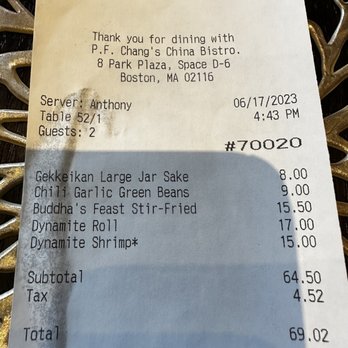 P.F. Chang's - Just proof that I was there and didn't make all of this up. - Chinese Near Me - Boston, Massachusetts P.F. Chang's - Just proof that I was there and didn't make all of this up. - Chinese Near Me - Boston, Massachusetts