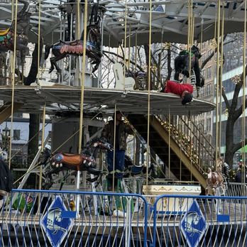 Greeley Square - Disassembling the Christmas Carousel today. See you next year, hopefully! - Parks Near Me - New York, New York Greeley Square - Disassembling the Christmas Carousel today. See you next year, hopefully! - Parks Near Me - New York, New York
