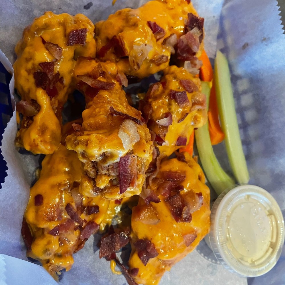 Nacho cheese Buffalo bacon wings Nacho cheese Buffalo bacon wings