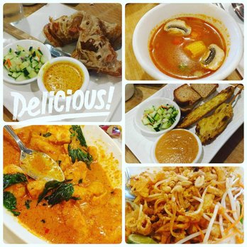 Red Chili - roti, tom kha goong, choo chee fish fillet, chicken satay, and pad thai - Thai Near Me - Hayward, California Red Chili - roti, tom kha goong, choo chee fish fillet, chicken satay, and pad thai - Thai Near Me - Hayward, California