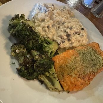 Revaira Italian steakhouse - Salmon Risotto and Broccoli - Steakhouses Near Me - Shelbyville, Tennessee