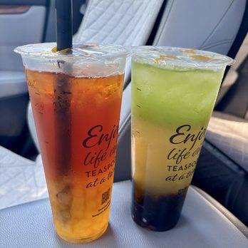 Teaspoon - Non-caffeinated rooibos herbal tea and Grasshopper drinks - Bubble Tea Near Me - Santa Clara, California