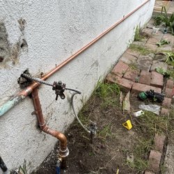 Canadian Plumbing - New water line soldered and ran for hose bib