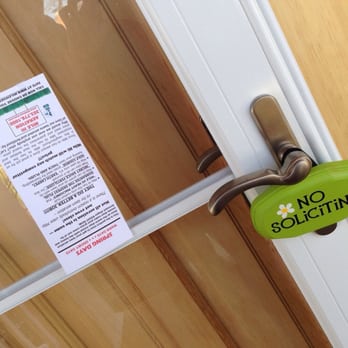 Mile Hi Services - Came home to their advertisement taped to my front door - RIGHT next to my No Soliciting sign. Completely unprofessional. - Lawn Services Near Me - Denver, Colorado Mile Hi Services - Came home to their advertisement taped to my front door - RIGHT next to my No Soliciting sign. Completely unprofessional. - Lawn Services Near Me - Denver, Colorado
