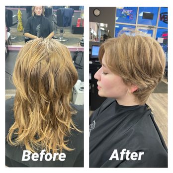 Proper Cuts - Woman's haircut long to short. - Hair Salons Near Me - Anchorage, Alaska Proper Cuts - Woman's haircut long to short. - Hair Salons Near Me - Anchorage, Alaska