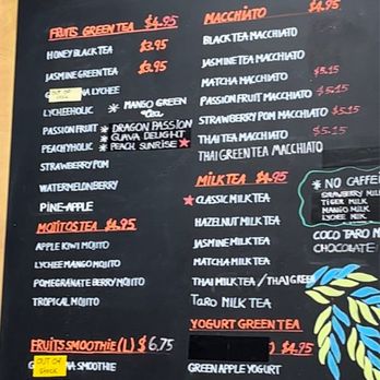 TeaJito - Menu - Bubble Tea Near Me - Miami, Florida