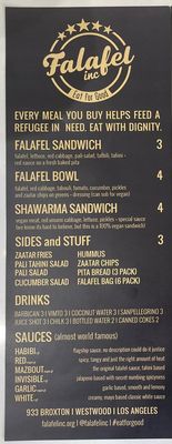 Menu photo 8 Falafel Inc Los Angeles, CA Menu photo 8 Falafel Inc Los Angeles, CA