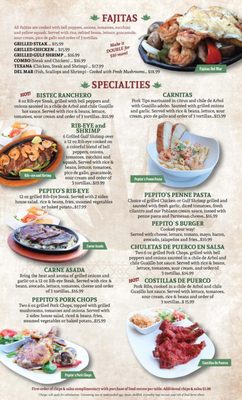Menu photo 3 Pepito's Bluewater Bay, FL