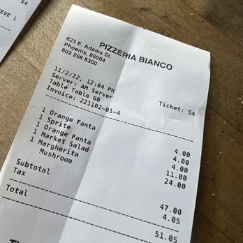 Pizzeria Bianco - Cash only!!! - Pizza Near Me - Phoenix, Arizona Pizzeria Bianco - Cash only!!! - Pizza Near Me - Phoenix, Arizona