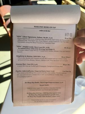 Menu photo 6 Marlowe Artisanal Ales Mamaroneck , NY
