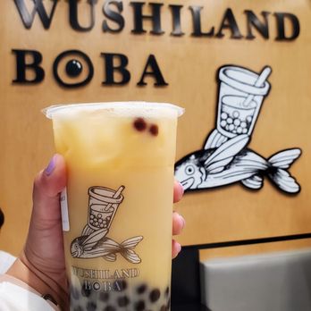 Wushiland Boba - Yakult Green Tea with Boba - Coffee & Tea Near Me - Arcadia, California
