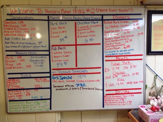 Menu photo 8 Hungry Bear BBQ #2 Gatlinburg, TN