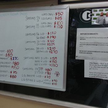 Creative Cell - great customer service just one thing the person need to call in to see if they have available or the device have been repair - Electronics Repair Near Me - Oxnard, California