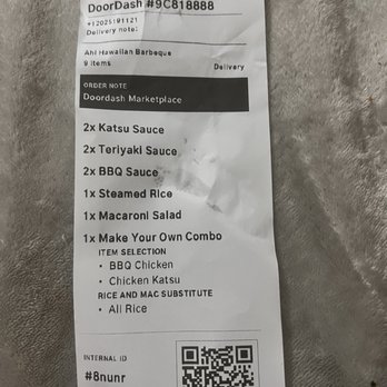 AHI Hawaiian BBQ - Receipt - Barbeque Near Me - Anaheim, California AHI Hawaiian BBQ - Receipt - Barbeque Near Me - Anaheim, California