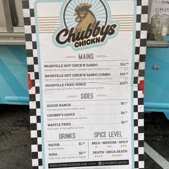 Chubby's Chickn - Menu - Food Trucks Near Me - San Jose, California
