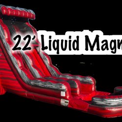 Hopper Moonwalks - 22' liquid magma waterslide with pool