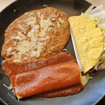 Tekilas Bar and Grill - One Taco, one enchilada, and beans - Bars Near Me - Rogers, Arkansas